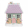 Clayre & Eef Zeleno-fialová perníková chalúpka Gingerbread House - 17 * 14 * 21 cm - Clayre & Eef
