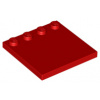 6179 Red Tile, Modified 4 x 4 with Studs on Edge (Červená modifikovaná dlaždice 4 x 4 s kolíky na okraji)