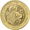 The Royal Mint zlatá minca minca Tudor Beasts Seymour Unicorn 2024 1 Oz