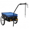 zahrada-XL Príves na bicykel/ručný vozík 155x60x83 cm, oceľ, modrý 91772