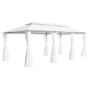 Altánok so závesmi 600x298x270 cm, biely 180 g/m²-ForU-310073
