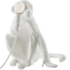 Seletti Stolová lampa MONKEY SITTING 32 cm, biela
