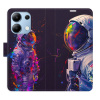 Flip pouzdro iSaprio - Xiaomi Redmi Note 13 4G - Neon Astronaut 02 - kapsičky na karty (Knížkový flip kryt, obal, pouzdro iSaprio na mobil Xiaomi Redmi Note 13 4G - Neon Astronaut 02 - 360° ochrana te