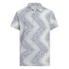 adidas Herringbone Scripted Polo Shirt Juniors Crystal Jade 7-8 Years