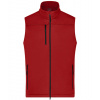 James&Nicholson Pánska softshellová vesta JN1170 Red M
