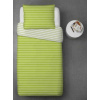 Bavlnené obliečky - pásiky zelené, Vankúš - 90 x 70 cm, Paplón - 220 x 140 cm