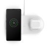 AppleMix Bezdrôtová nabíjačka 2v1 / Qi podložka BELKIN 15 W pre Apple iPhone / AirPods + adaptér - biela