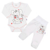 Dojčenská súpravička New Baby Mouse - Biela - 80 (9–12m)