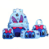 Disney Stitch 4-dielna súprava batohov – modrá QK2644948-K