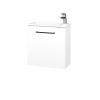 Dreja Skrinka pod umývadlo HOST SZD 50 - N01 Biela lesk / Úchytka T06 / M01 Biela mat / Levé