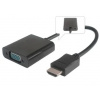 PremiumCord Prevodník HDMI na VGA so zvukom 3,5mm stereo jack - čierny khcon-19 khcon-19