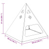 vidaXL Ohnisko Pyramída 50x50x51 cm Zvetralá oceľ - Hnedá - 262264-278897