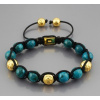 Luxusný Shamballa náramok Blue 3 Gold
