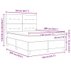vidaXL Box Spring posteľ s matracom krémová 140x200 cm - Krémová - 263290-279927