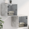 zahrada-XL Nočné skrinky sklenené dvierka 2 ks betónovo sivé 35x37x35 cm 836469