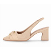 Dámske béžové slingback lodičky Piccadilly na vyššom podpätku