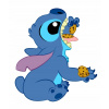 CUKROVÁ TLAČ Opłatek na Tort Cukrová hmota Stitch Stich 7 + MENO