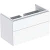 GEBERIT Xeno2 závesná skrinka pod umývadlo, 2 zásuvky s LED osvetlením, 880 x 462 x 530 mm, biela/lakované s vysokým leskom, 500.509.01.1