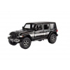 Jeep Wrangler Rubicon kovový model hračka na batérie svetla zvuk 1:32 Čierna
