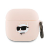 Karl Lagerfeld Silicone Choupette Head 3D (KLA4RUNCHP) obal pre Apple AirPods 4 – Ružový
