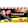 Alkalické batérie TOSHIBA HIGH POWER LR03 AAA 1,5 V PACK 16 ks