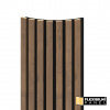 VZORKA - WALL CONCEPT flexi obkladový panel Dub Livingstone tabakový, čierny filc + MDF, 240x135x17 mm