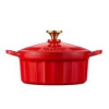 BUYDEEM Enameled Cast Iron Dutch Oven CP521-KR 2,9L, model CP521, farba Koi Red