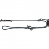 Soft Rope predlžovacie okrúhle tkané vodítko, čierna/sivá S-XL: 2,00 m/ 10 mm
