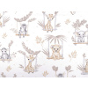 Stoklasa Bavlněná látka / plátno safari zvířátka METRÁŽ - 1 (150) bílá béžová