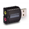 AXAGON ADA-17 USB mini audio, redukcia USB na 2x 3,5mm Jack (slúchadlá + mikrofón) HQ audio, 24-bit/