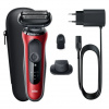 Braun Series 6 61-R1200s Planžetový holiaci strojček Zastrihávač Čierna, Červená (61-R1200S)
