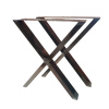 Bc-elec - HMLT-3-RUS Sada 2 stolových nôh z lakovanej surovej ocele vo formáte X, kovové stolové nohy 60x72 cm, priemyselný dizajn.