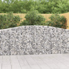 vidaXL Oblúkové gabiónové koše 9ks 400x30x100/120cm pozinkované železo