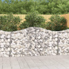 vidaXL Oblúkové gabiónové koše 2 ks 200x30x100/120cm pozinkov. železo