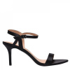 Linea Strap Mid Heeled Sandals Black Satin 3 (36)