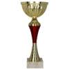 DEMI SPORT Športová trofej pohár 9272 Farba - hlavná: Zlatá, Farba - doplnková: Červená, Veľkosť trofej: B - 32cm