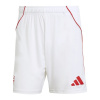adidas Arsenal Home Shorts 2025 2026 Adults White/Red M