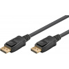 Kábel DisplayPort M/M 2m, 16K@60Hz, DP v2.x (2.0/2.1), 80Gbit/s, čierny