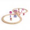 Bigjigs Rail Drevená vlaková dráha Osmička pre princezné 35 kusov
