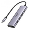 Ugreen 5v1 CM511 USB-C - 2x USB + HDMI + USB-C + TF/SD sivý