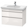 Duravit DuraStyle Umývadlová skrinka 61x80x45 cm, 2 zásuvky, lesklá biela DS648402222