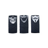 OXFORD NW147 multifunkčný vetruodolný nákrčník Comfy Masks, 3 kusy v balení, farba čierna/biela