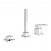 GROHE Eurocube - Páková vaňová 3-otvorová batéria, chróm 19966000
