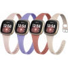 4 x PÁSIK NA HODINKY Fitbit Versa 3/Sense SILIKON BÉŽOVÝ FIALOVÝ RUDY RÓŽOVÝ SET