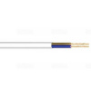 Kábel ohybný H03 VVH2-F 2x0,75 PVC biely plochy 300V
