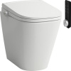 LAUFEN Cleanet Meda sprchová toaleta, stojaca WC misa Silent Flush s hlbokým splachovaním, s vyhrievanou doskou na sedenie, 370 x 540 mm, biela, H605110000S002