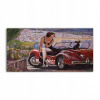 Panel medzi retro skrinkami auto žena 140x70 (Panel medzi retro skrinkami auto žena 140x70)