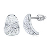 Stříbrné náušnice se Swarovski® Crystals 14 mm SILVEGOB36093
