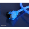 AKASA kabel SATA3 datový kabel k HDD,SSD a optickým mechanikám, zahnutý konektor, modrý UV svítící, 1m AK-CBSA01-10BV
