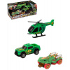 Teamsterz lov dinosaurů set 2 auta s vrtulníkem na baterie Světlo Zvuk plast